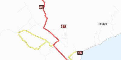 Stadtplan Amlapura Bali