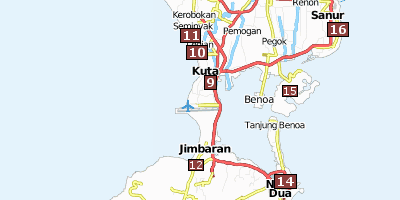 Stadtplan Kuta Bali