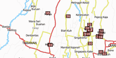 Pura Taman Ayung Bali Stadtplan